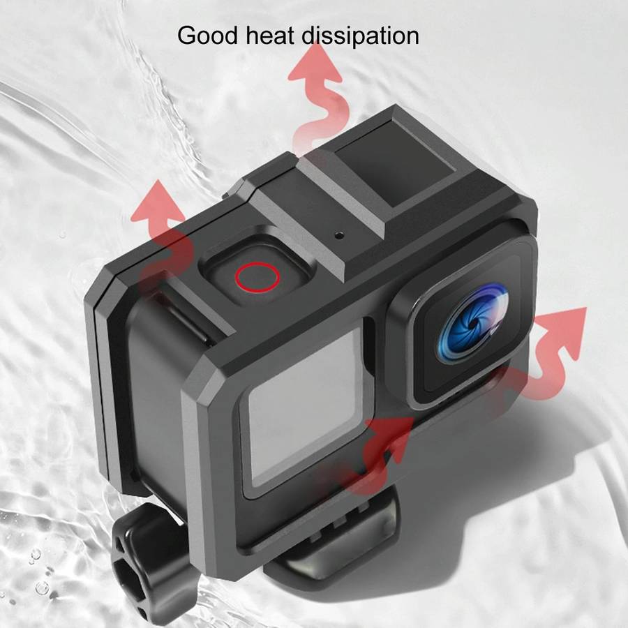 For GoPro HERO10 Black / HERO9 Black ABS Plastic Border Frame Mount Protective Case with Buckle B...