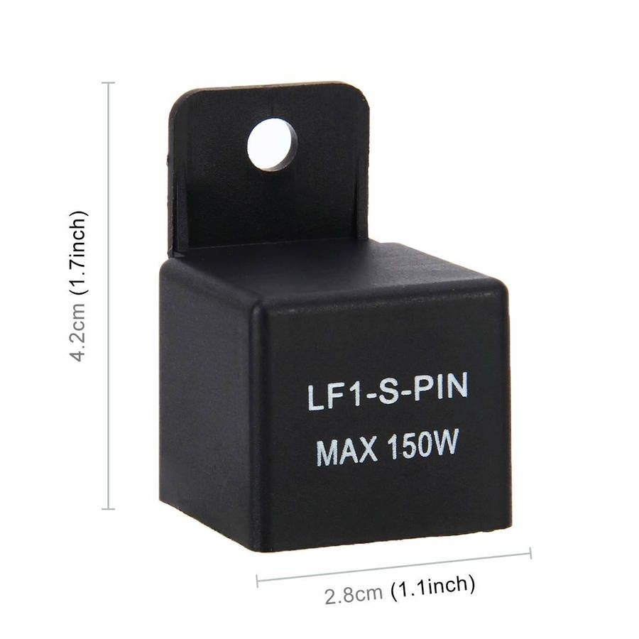 Universal 2 Pin Motorcycles LED Light Turn Flasher Relay Signal Rate Control Hyper Flash