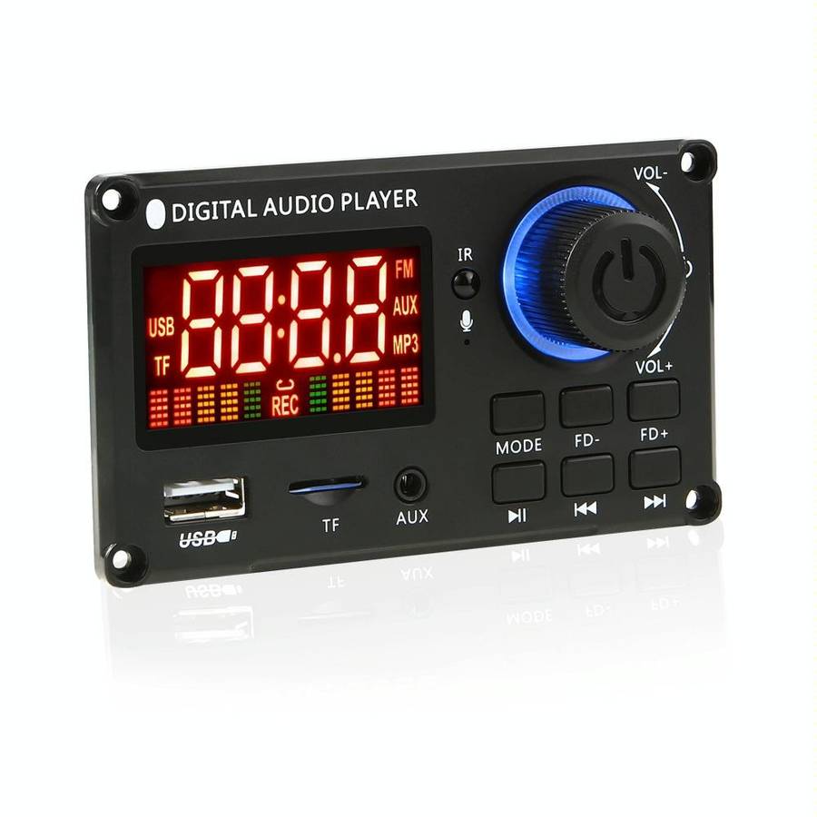 100W 12V TPA3116 Color Screen Power Amplifier Bluetooth Decoder Board With Recording Call(Small R...