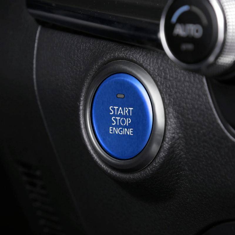Car Engine Start Key Push Button Inner Ring Trim Sticker Decoration for Mazda Axela CX-30 2020 (B...