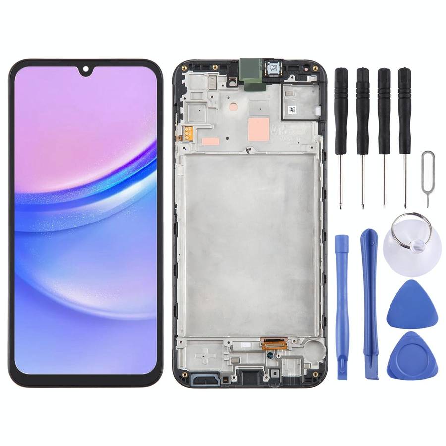 For Samsung Galaxy A15 5G SM-156B Original LCD Screen Digitizer Full Assembly with Frame (Black)