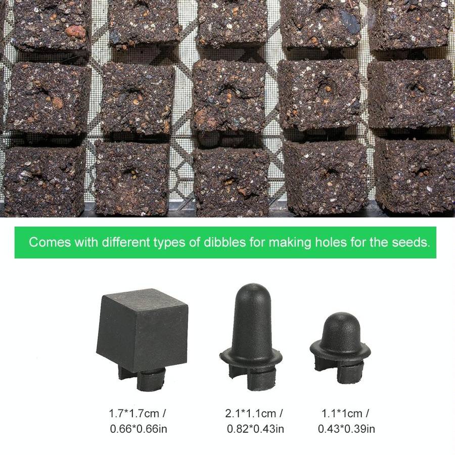 Handheld Seedling Soil Blocker Makes Four 2 by 2 Inches Soil Blocks for Garden Prep(Square)