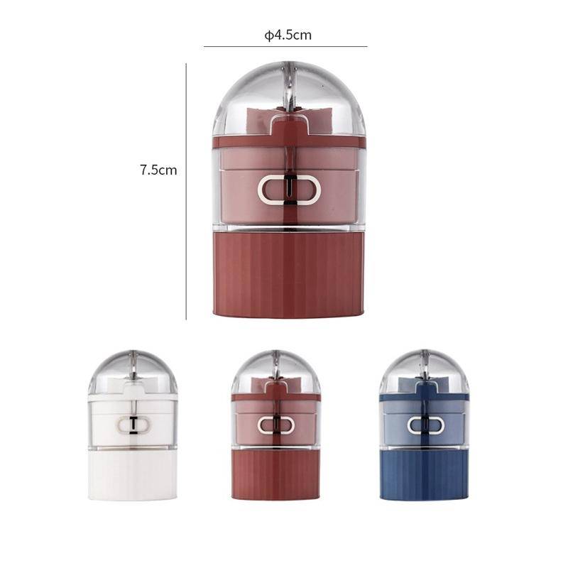 S0466 Medicine Cutter Tablet Grinding Cutter Medicine Dispensing Transparent Portable Storage Box...
