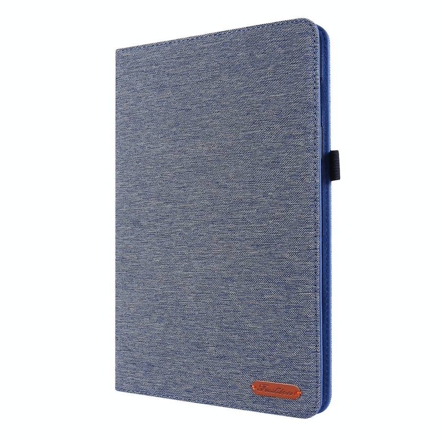 For Samsung Galaxy Tab S8 Ultra Horizontal Flip Fabric Leather Tablet Case with Card Slots & Hold...
