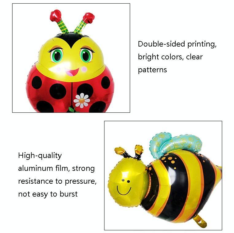 8 PCS 723 Large Cartoon Insect Styling Aluminum Balloon Birthday Party Decorative Balloon, Specif...