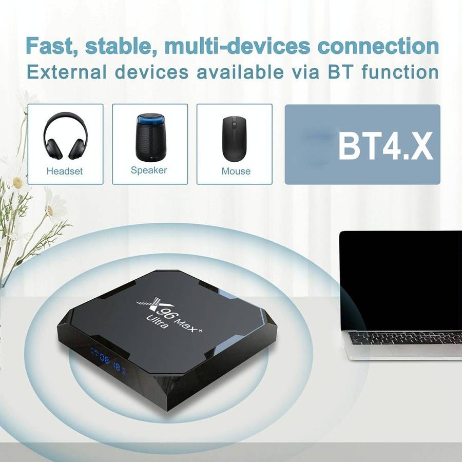 X96 Max+ Ultra 4GB+32GB Amlogic S905X4 8K Smart TV BOX Android 11.0 Media Player, Plug Type:US Plug