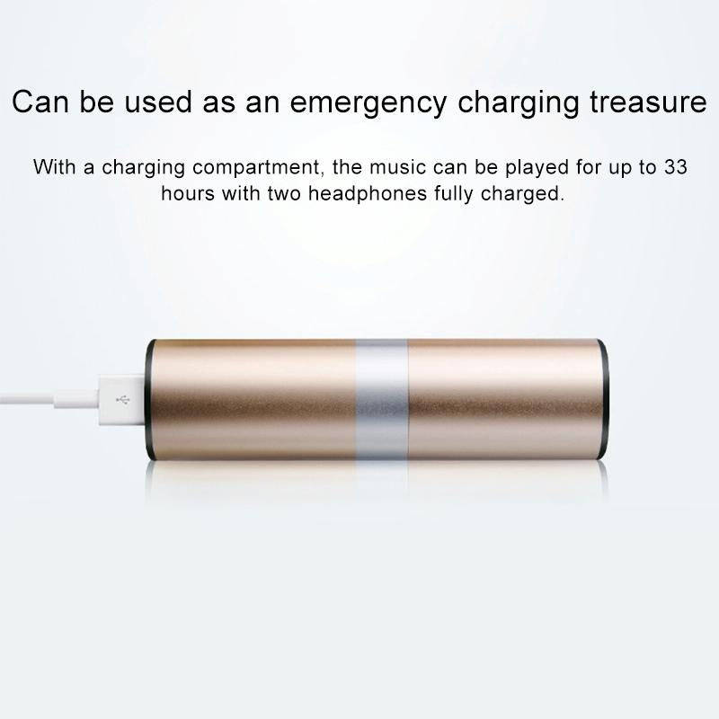 Drawer Type S2 Ear-in TWS Bluetooth V5.0 Wireless Earphones(Grey)