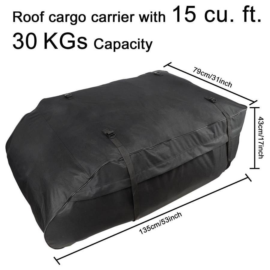 T20656 15 Cubic Foot Car Oxford Cloth Luggage Outdoor Camper Roof Bag