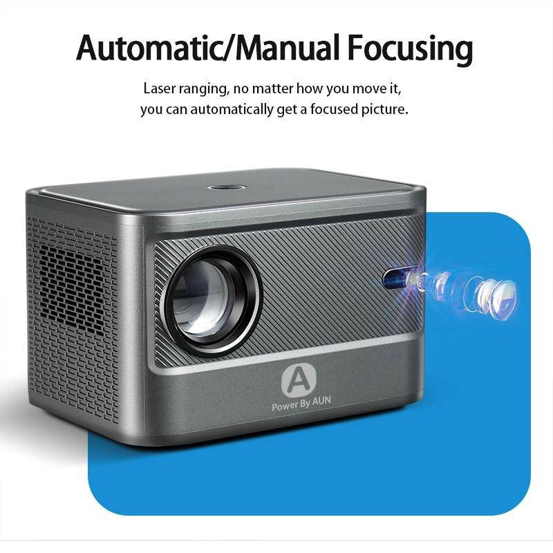 AUN A002 4K Android TV Home Theater Portable LED Projector Game Beamer(EU Plug)