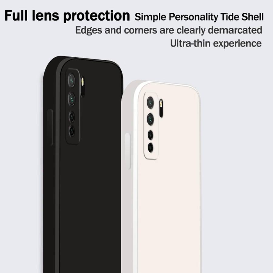 For Huawei nova 7 SE Solid Color Imitation Liquid Silicone Straight Edge Dropproof Full Coverage ...