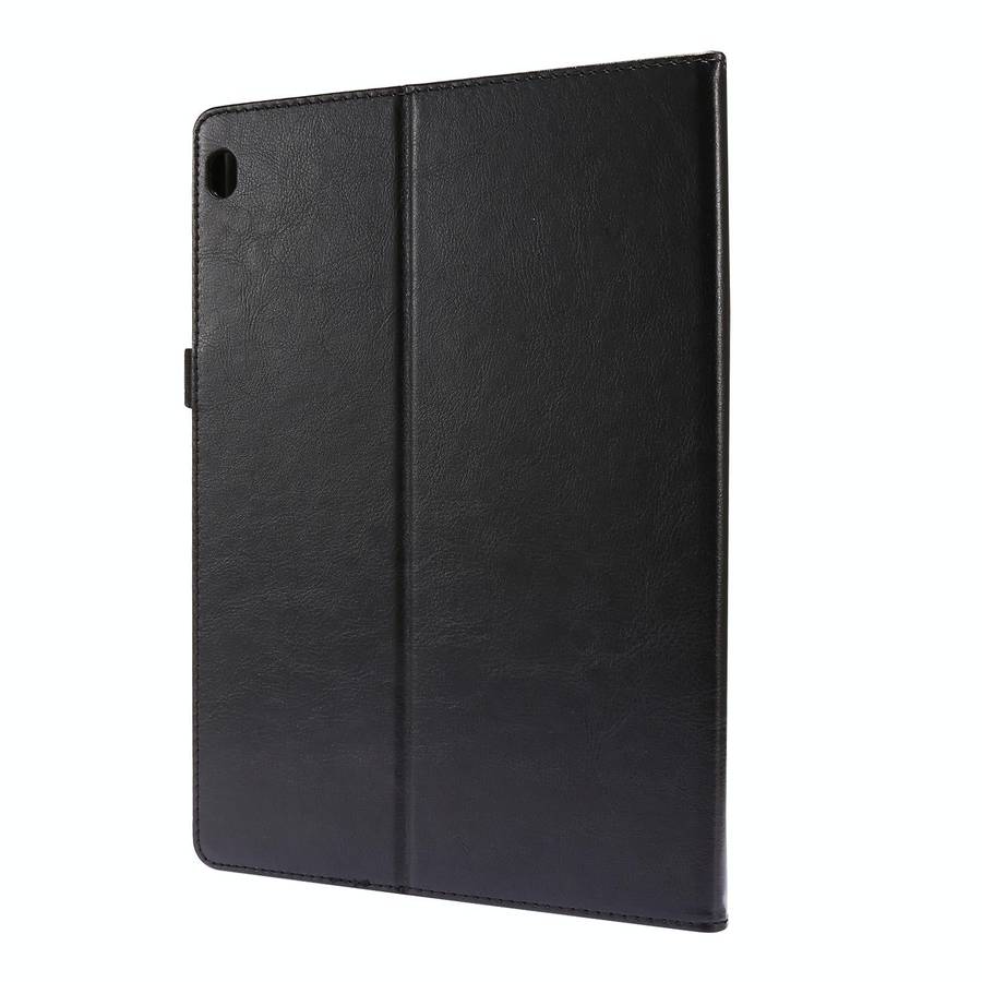 For Lenovo Tab M10 Crazy Horse Texture Horizontal Flip Leather Case with 2-folding Holder & Card ...