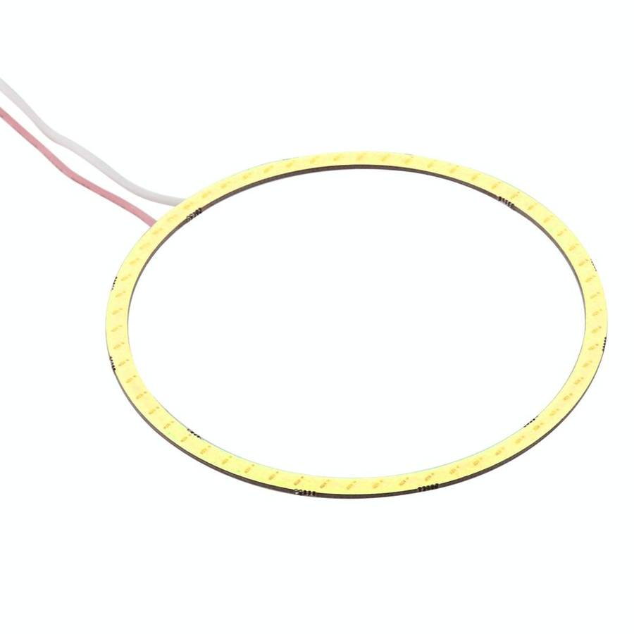 90mm 5W 180LM Angel Eyes Circles Car Headlight White Light COB LED Lights for Vehicles, DC 12-24V