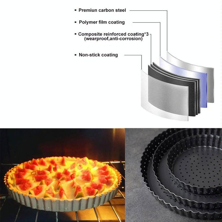 BM1075 Perforated Pizza Pan Kitchen Carbon Steel Non-stick Fruit Pie Mould Bakeware, Specificatio...