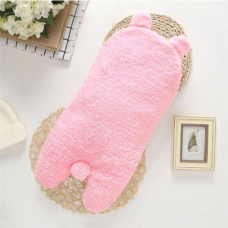 Cute Cartoon Bear Ear Cotton Baby Sleeping Blanket(Pink)