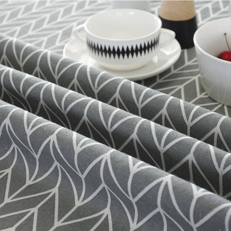 Polyester Cotton Round Tablecloth Dust-proof Cotton and Linen Printing Tablecloth, Diameter:120cm...