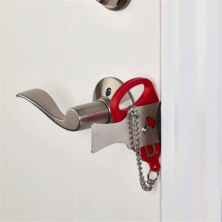 Portable Security Lock Door Lock Anti-theft Lock, Style:T Type