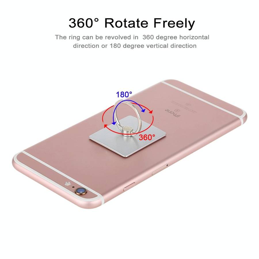 100 PCS Universal Finger Ring Mobile Phone Holder Stand(Silver)