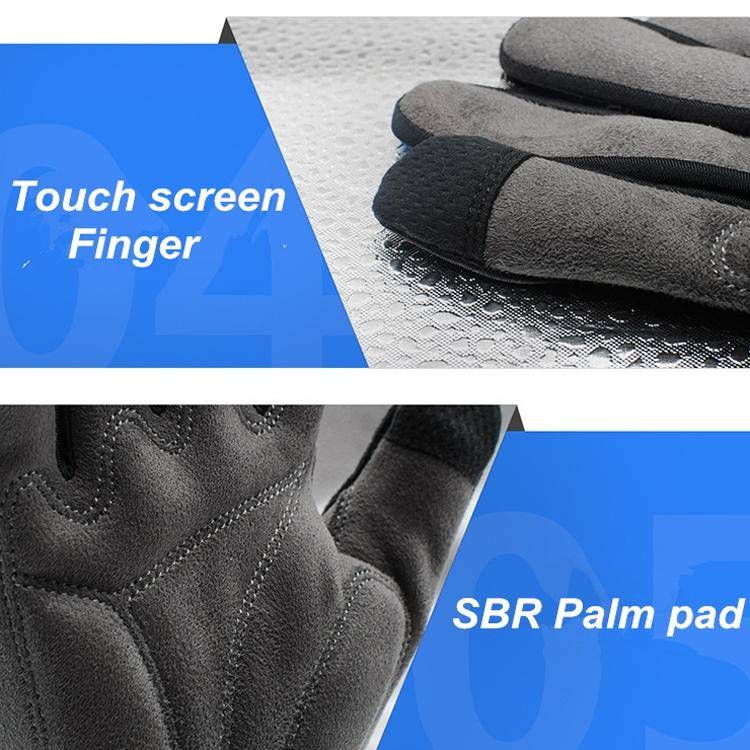 Boodun Bicycle Gloves Long Finger Cycling Glove Sports Outdoor Elastic Touch Screen Gloves, Size:...