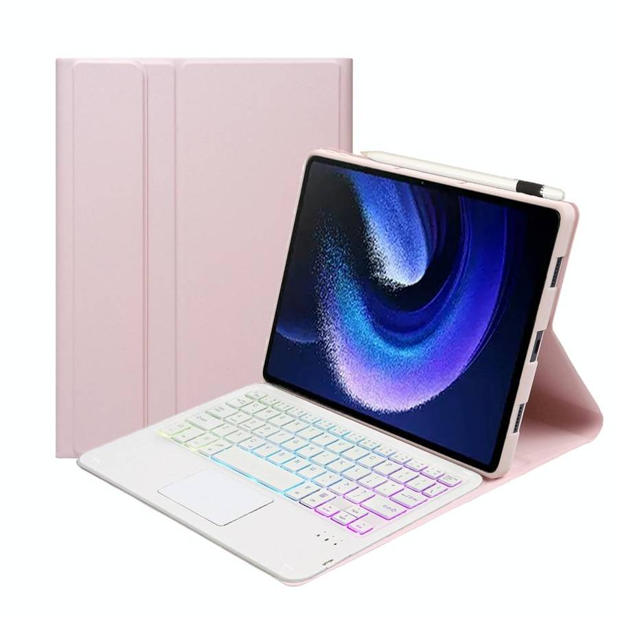 For Xiaomi Pad 6 / Pad 6 Pro A0N7-AS Lambskin Texture Ultra-thin Backlight Bluetooth Keyboard Lea...