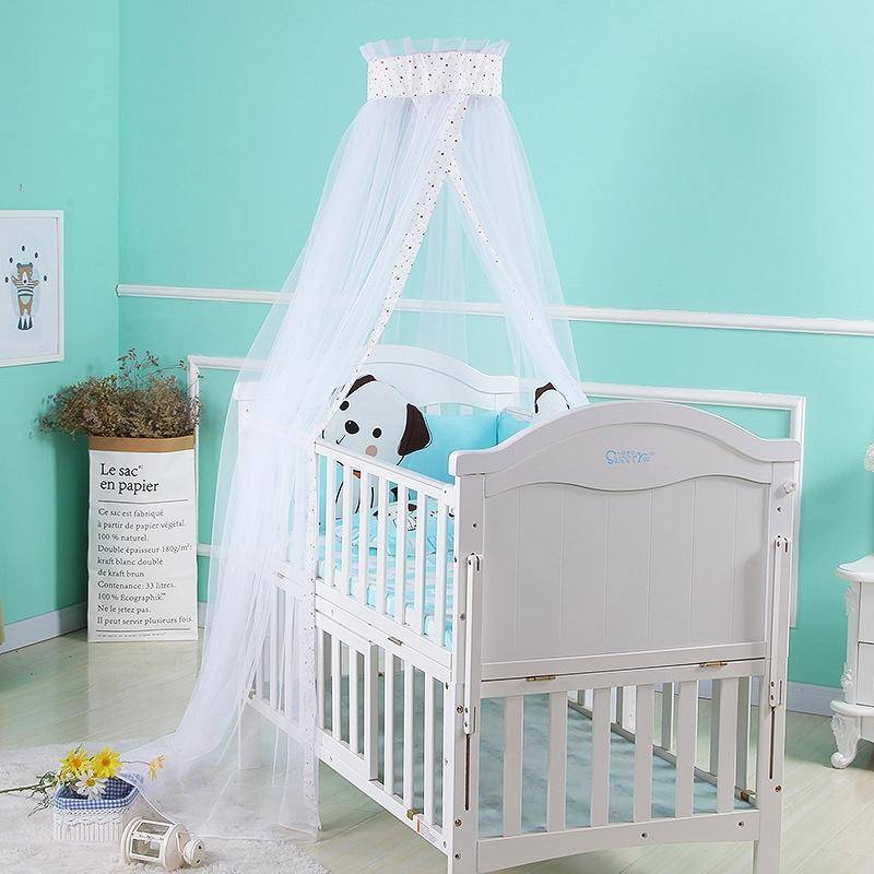 Crib Dome Lightweight Mosquito Net, Size:4.2x1.6 Meters, Style:Flower Side Mosquito Net