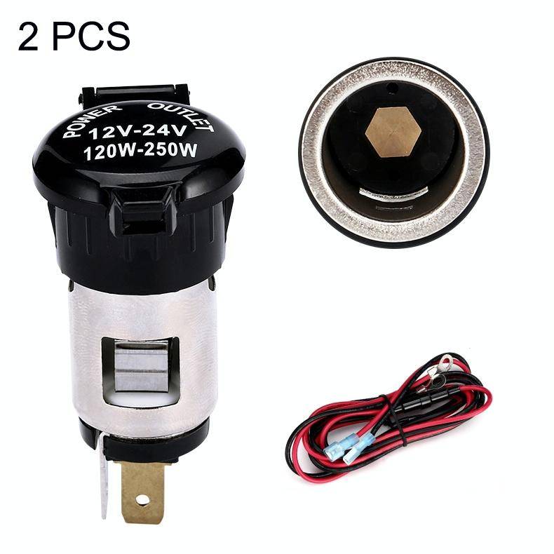 2 PCS Car Modified Cigarette Lighter Car Charging Power Socket No Cigarette Type (with 1.5m Line)