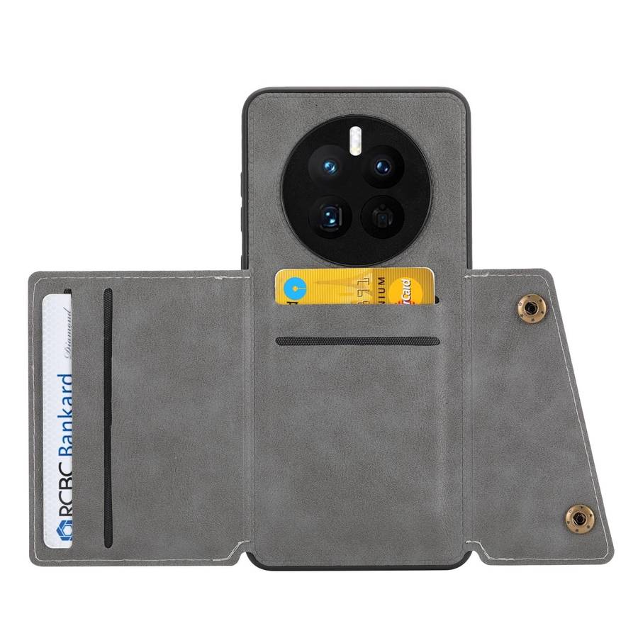 For Huawei Mate 50 Double Buckle Magnetic Phone Case(Grey)