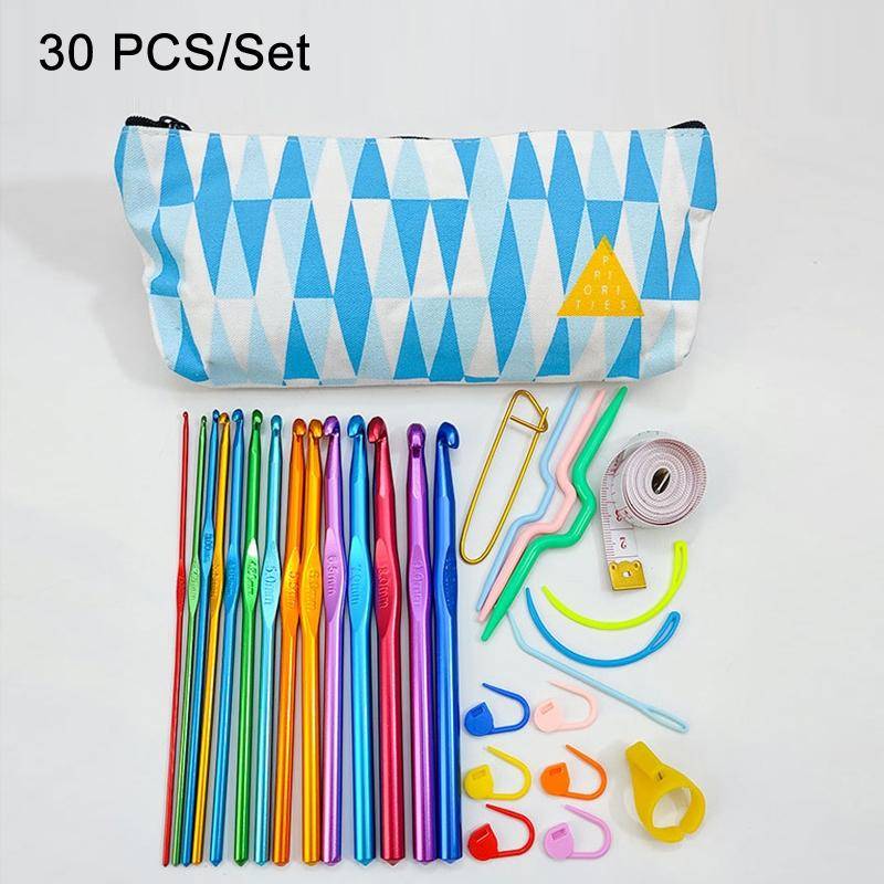 30 PCS/Set Color Alumina Single Head Crochet Handmade DIY Knitting Tool Material