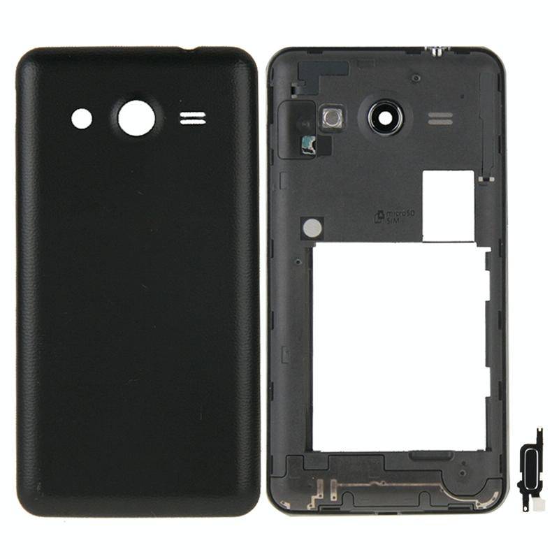For Galaxy Core 2 / G355 Full Housing Cover (Middle Frame Bezel + Battery Back Cover) + Home Butt...