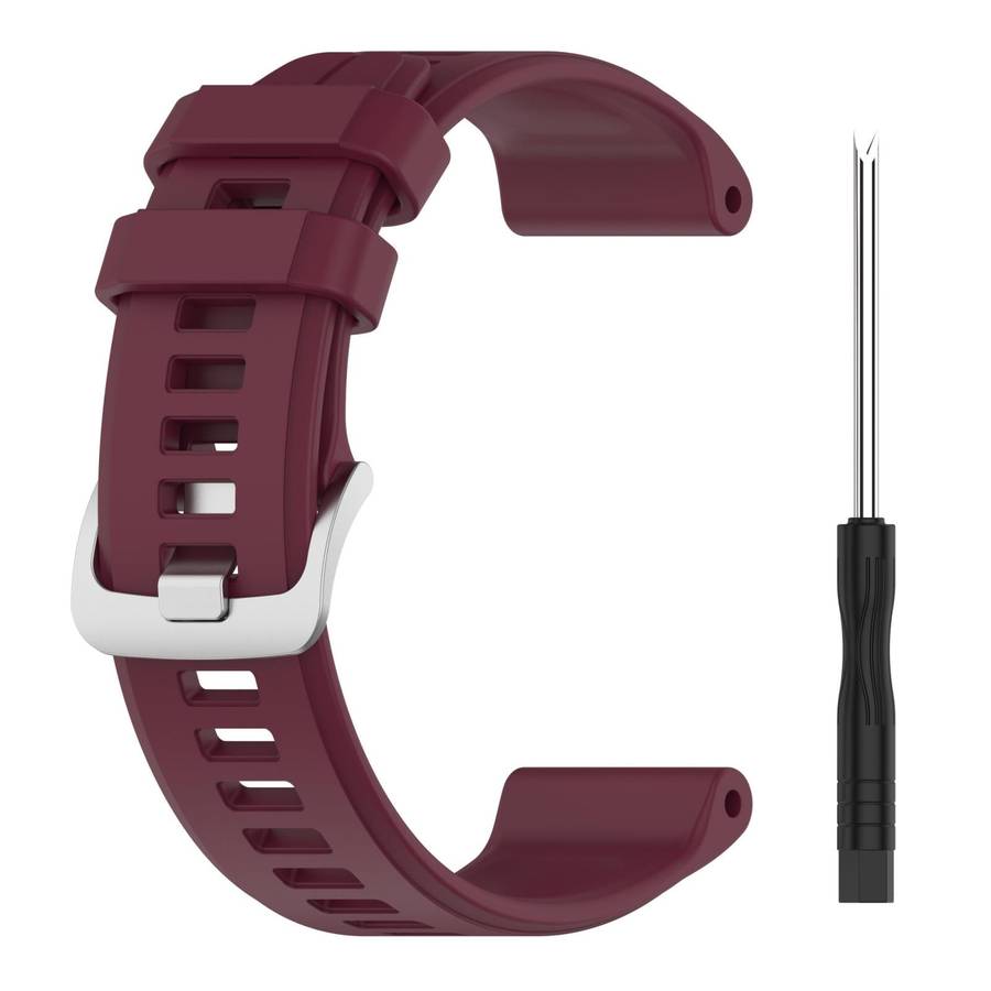 For Garmin Fenix 6 Pro GPS 22mm Solid Color Silicone Watch Band(Burgundy)