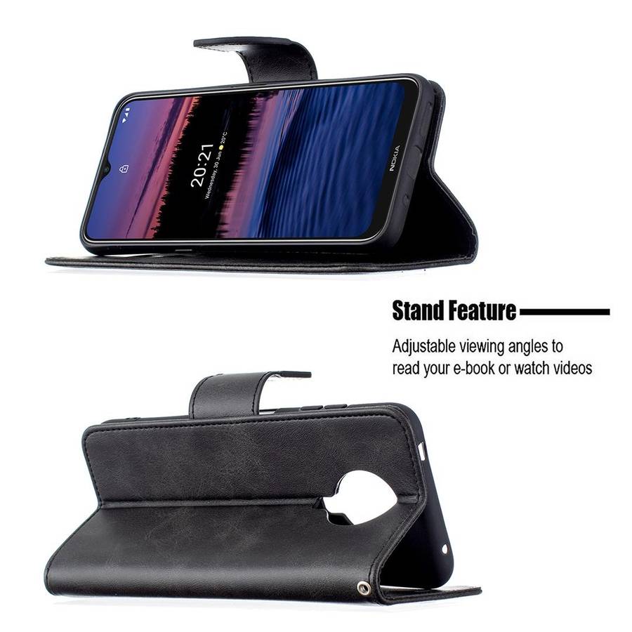 For Nokia G20 / G10 Retro Lambskin Texture Pure Color Horizontal Flip PU Leather Case with Holder...