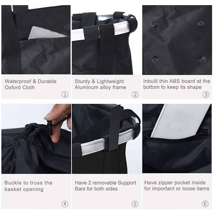 Outdoor Bicycle Front Bag Pet Basket Simple Assembly Foldable Riding Bag(Black)