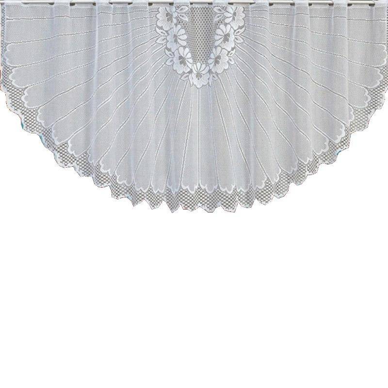 White Translucent Coffee Curtain Tulle Lace Sheer Warp Knitted Jacquard Curtains Bedroom Curtains...