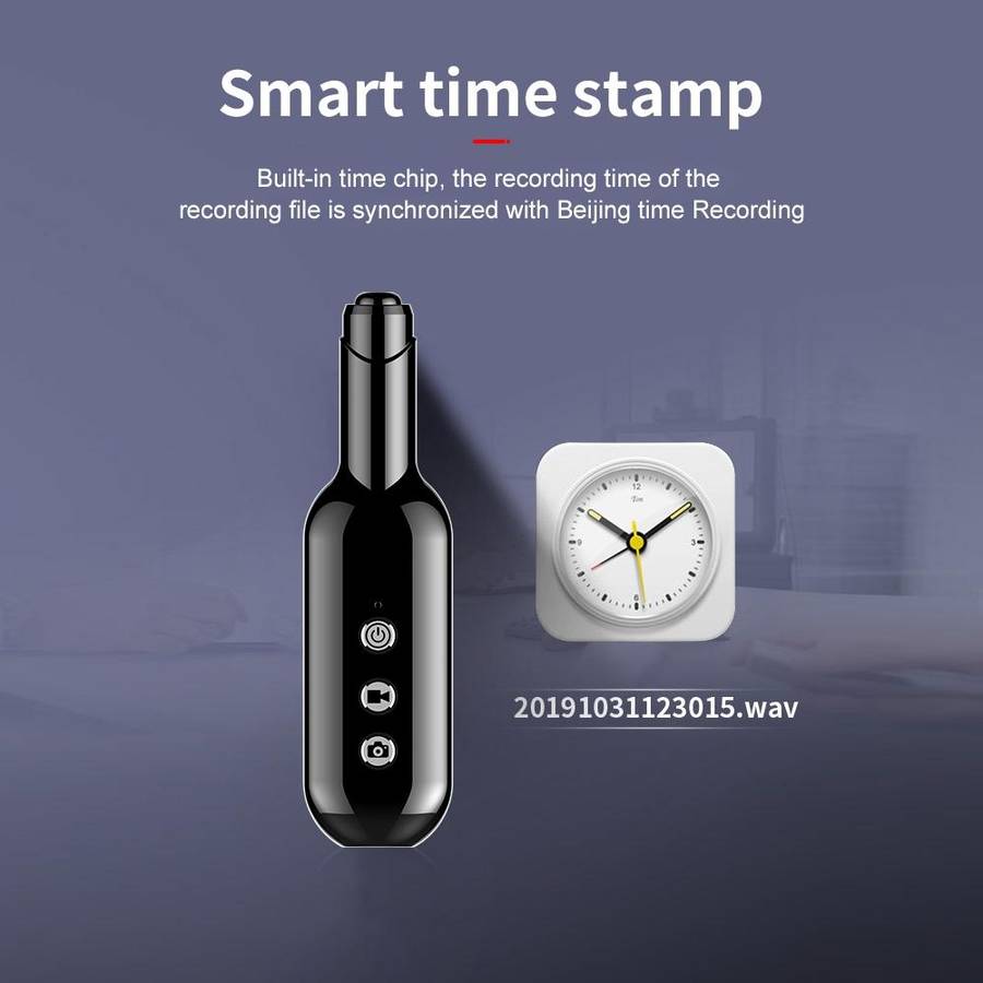D3 AI Smart High-definition Noise Reduction Voice Recorder, Capacity:4GB(Black)