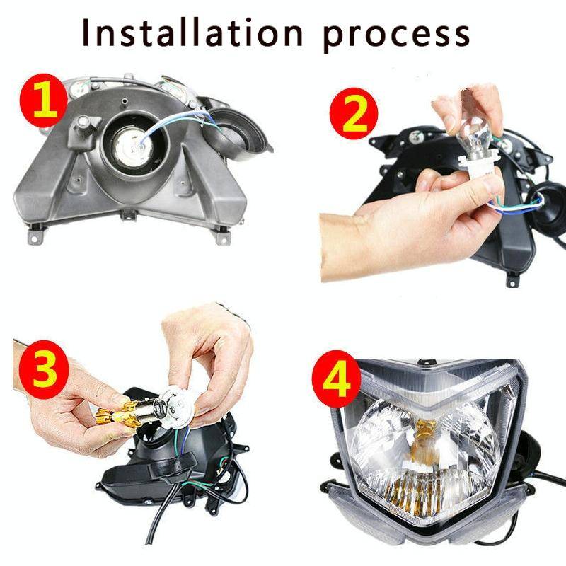 H4 DC12-80V / 20W / 6000K / 2000LM Motorcycle Headlight with Angel Eyes (Red)