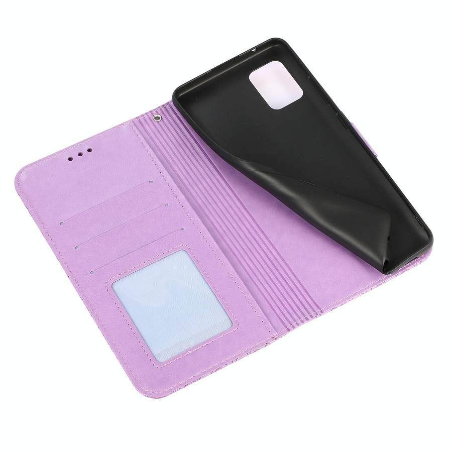 For Samsung Galaxy A71 Skin Feel Embossed Sunflower Horizontal Flip Leather Case with Holder & Ca...