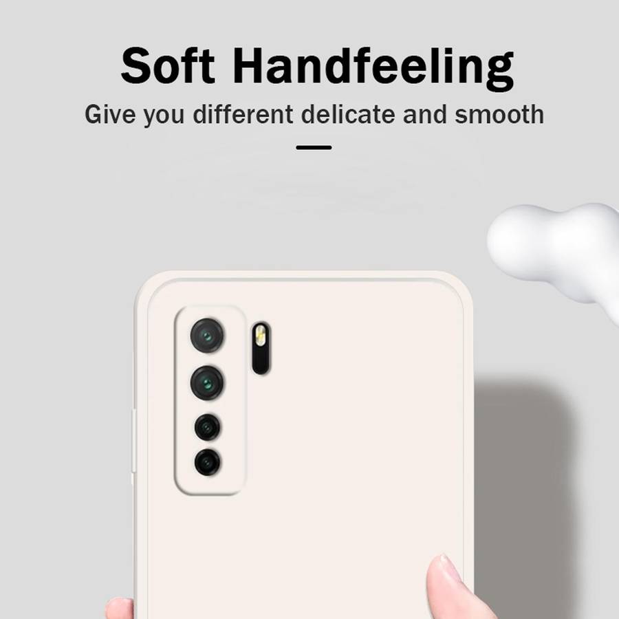 For Huawei nova 7 SE Solid Color Imitation Liquid Silicone Straight Edge Dropproof Full Coverage ...