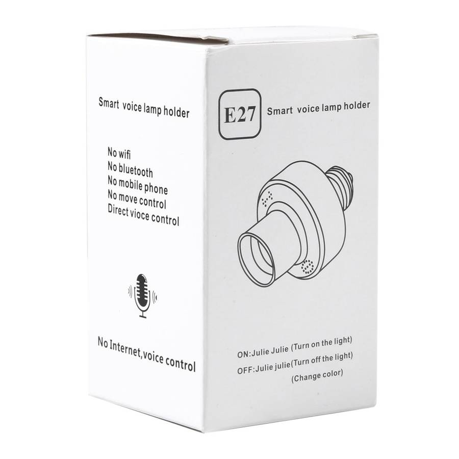 E27 Light Bulbs Adapter Smart Voice Control Lamp Holder