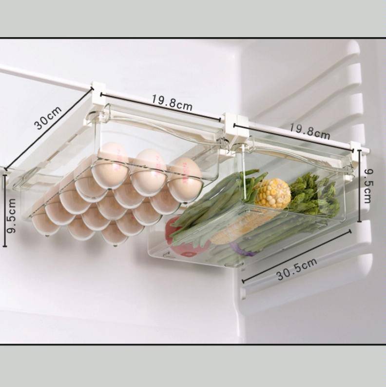 Refrigerator Storage Box Drawer Type Square Household Multifunctional Food Preservation Box, Spec...