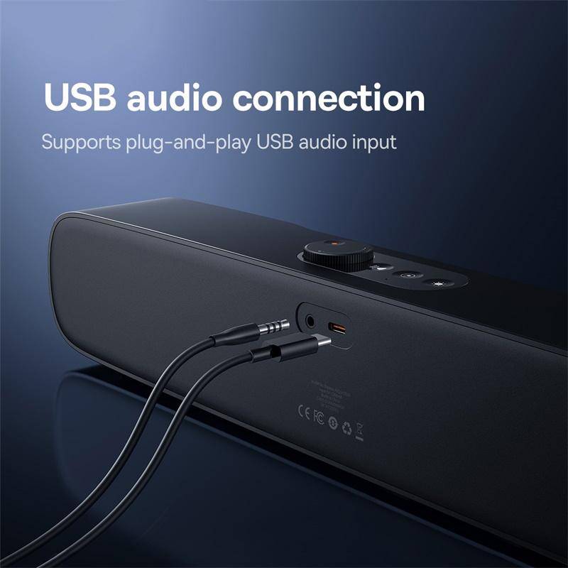 Baseus AeQur Series DS10 Desktop Mini Soundbar Bluetooth Speaker(Black)