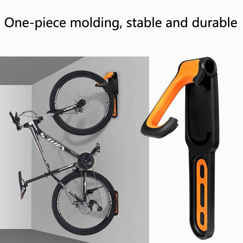 BG-R16 Bicycle Folding Wall Movable Hook Bicycle Mountain Bike Display Rack Parking Rack(Black Wh...