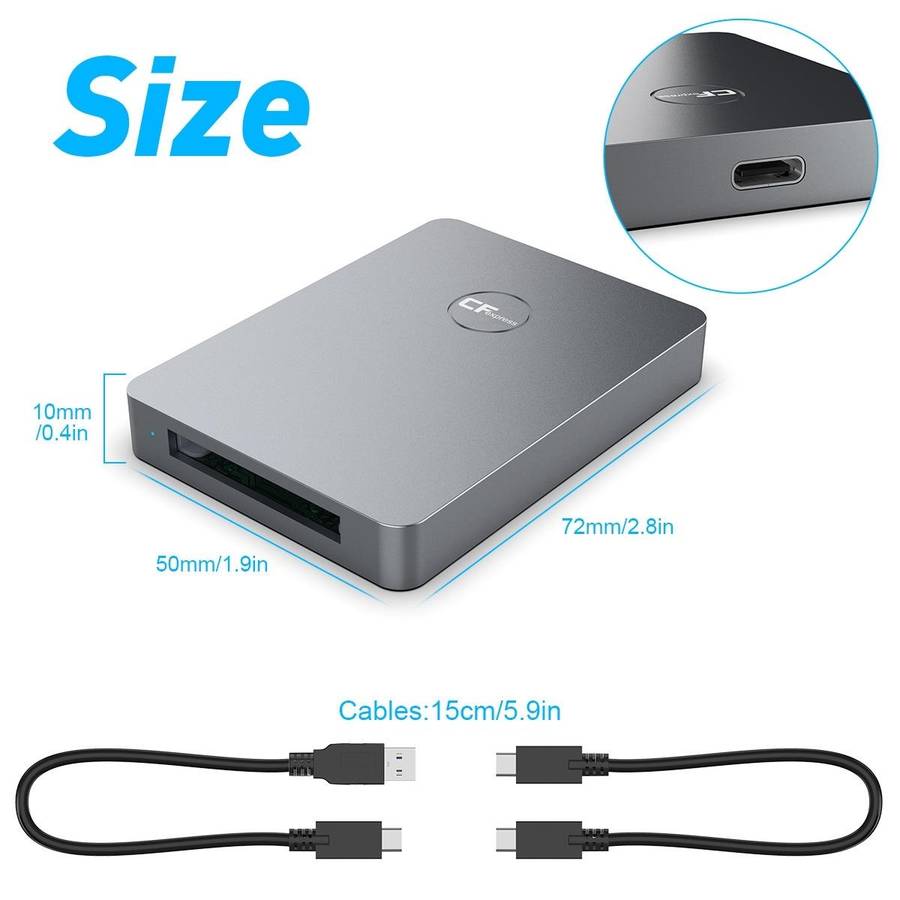 Rocketek CR316 USB3.1 Gen2 CFexpress Type B Card Reader(Silver Grey)