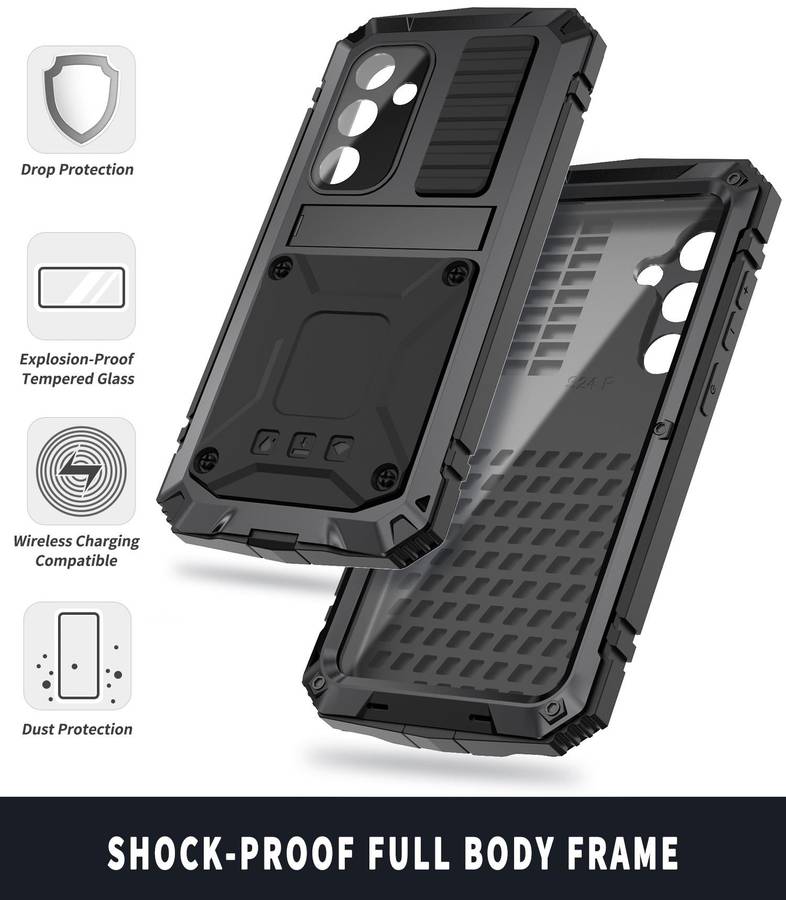 For Samsung Galaxy S24+ 5G R-JUST Life Waterproof Dustproof Shockproof Phone Case(Black)