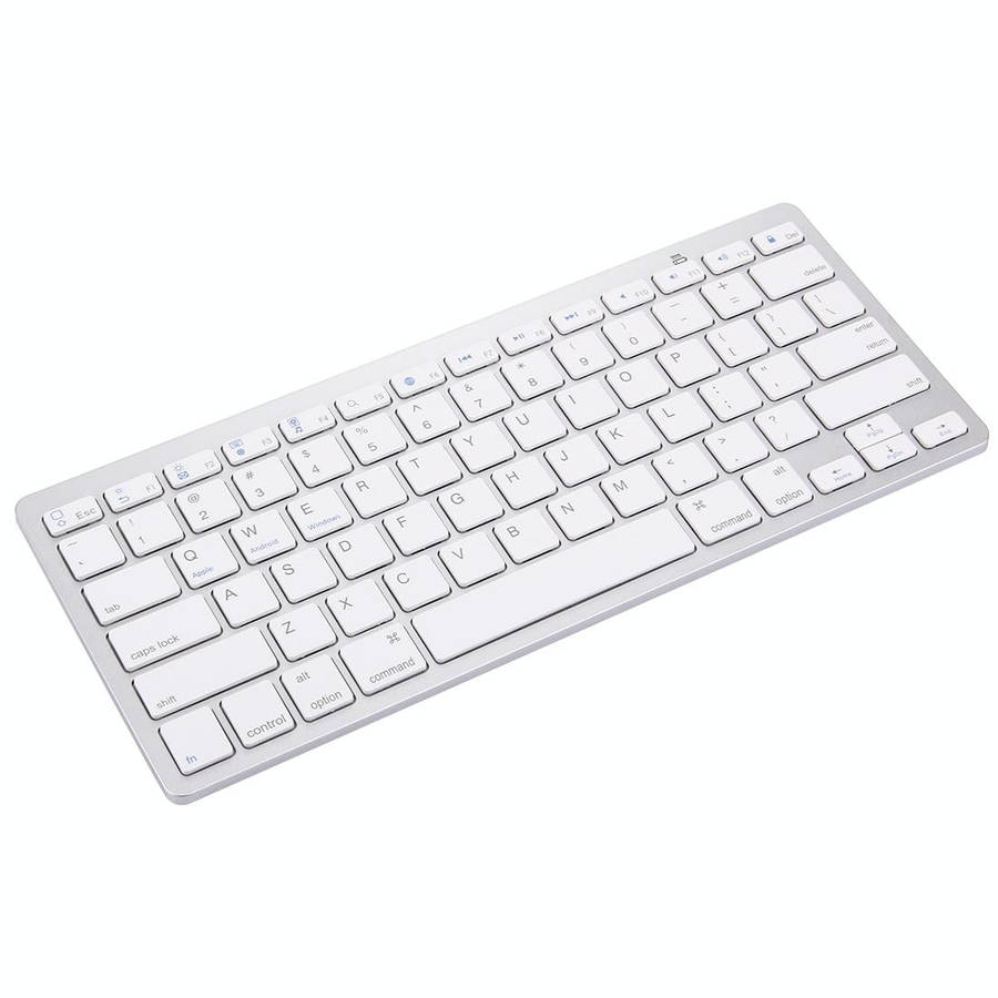 BK-3001 Bluetooth Wireless 78 Keys Ultrathin Keyboard for Windows / iPad / iPhone(Silver)
