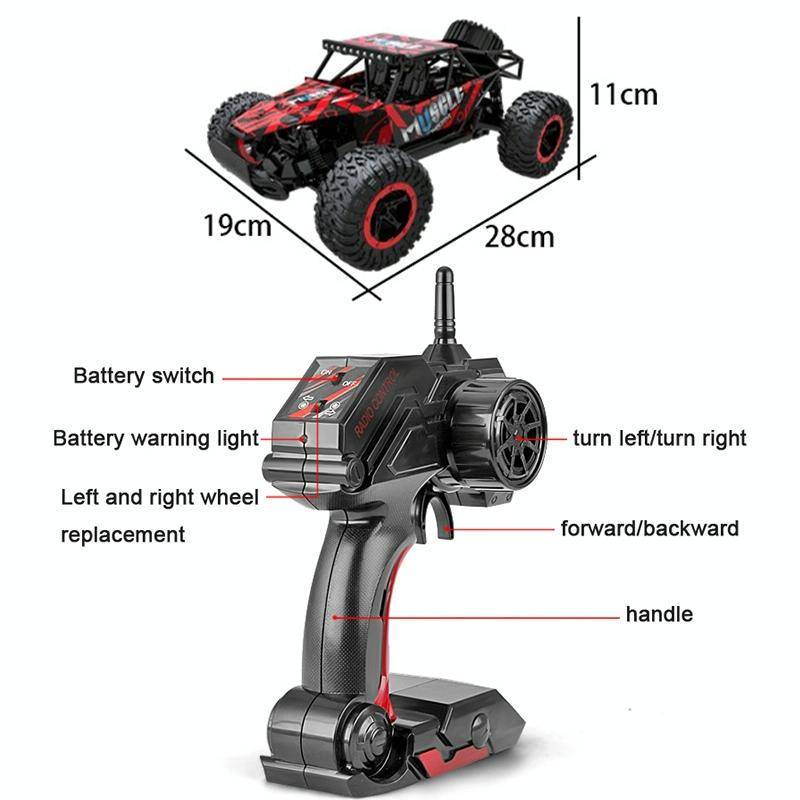 HELIWAY LR-R006 2.4G R/C System 1:16 Wireless Remote Control Drift Off-road Four-wheel Drive Toy ...