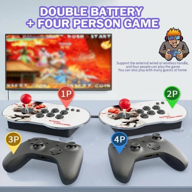 MANTE1 MT6 TV Console Game Joystick Turret HD 4K Game 64G Built-in 10000 Games+for PS1 Game