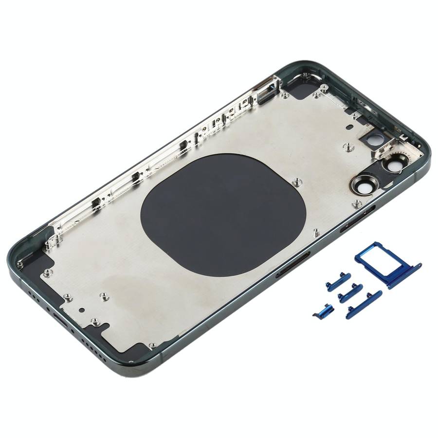 Back Housing Cover with Appearance Imitation of iP12 for iPhone X(Blue)