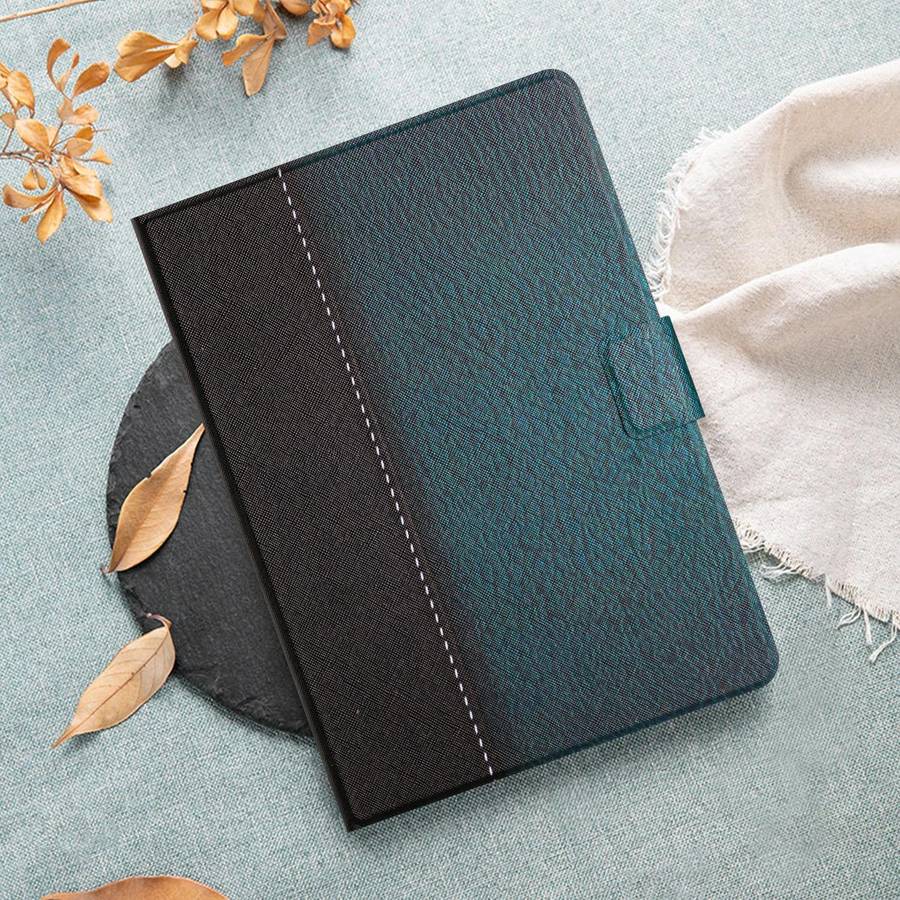 For Samsung Galaxy Tab A9 Stitching Solid Color Smart PU Tablet Case with Sleep / Wake-up Functio...