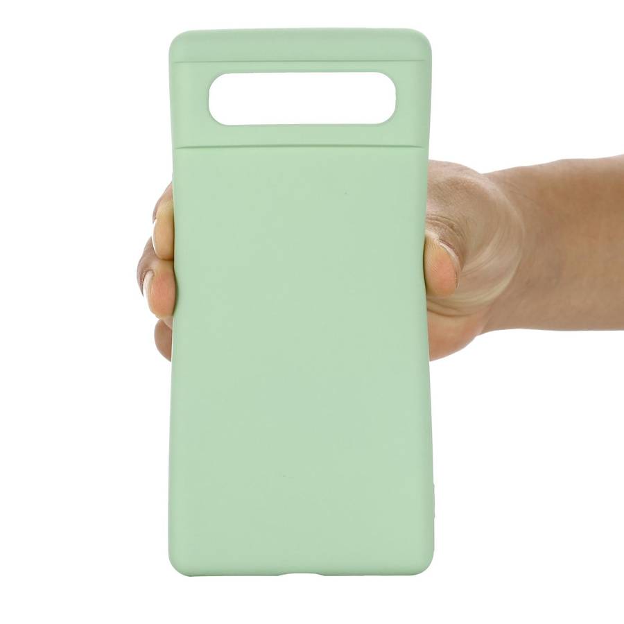 For Google Pixel 6 Pure Color Liquid Silicone Shockproof Full Coverage Case(Green)