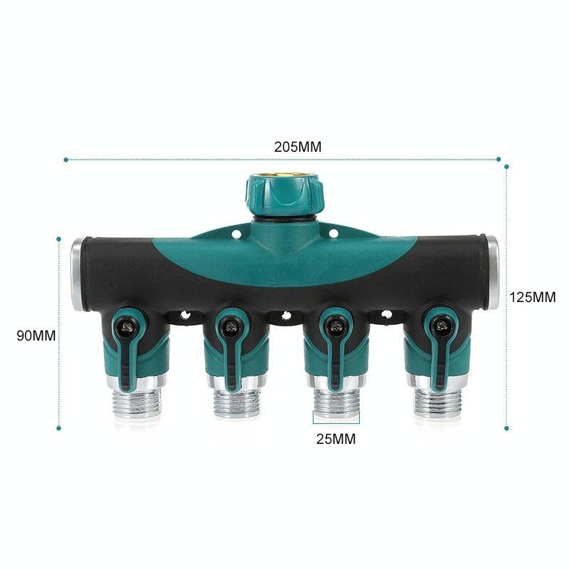 4 In 1 Multi-function Garden Water Sprinklers Lawn Irrigation Valve Water Dividing Controller Wat...