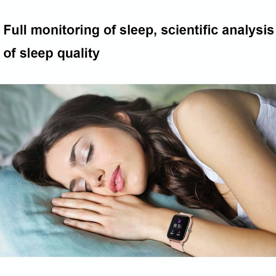 P8 1.4 Inch Heart Rate Blood Pressure Monitoring Smart Watch, Color: Blue